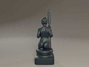 black chess female pawn 3D 打印模型