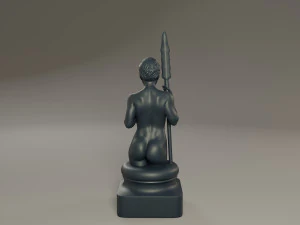 black chess female pawn 3D Print Model