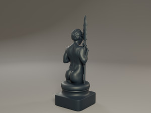 black chess female pawn 3D 打印模型
