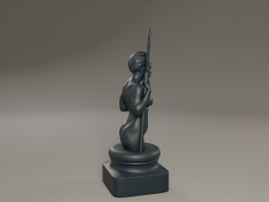 black chess female pawn 3D 打印模型