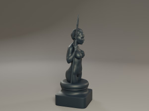 black chess female pawn 3D 打印模型