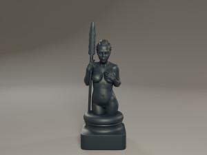 black chess female pawn 3D 打印模型