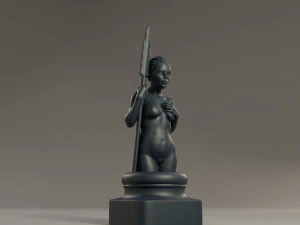 black chess female pawn 3D Print Model