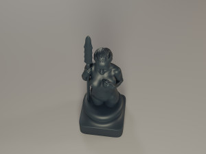 black chess female pawn 3D 打印模型