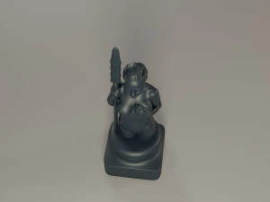 black chess female pawn 3D Print Model