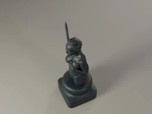 black chess female pawn 3D Print Model