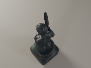 black chess female pawn 3D 打印模型