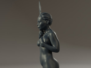 black chess female pawn 3D 打印模型