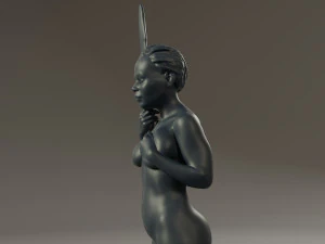black chess female pawn 3D Print Model