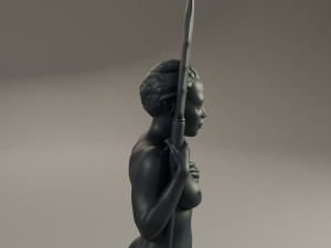 black chess female pawn 3D 打印模型