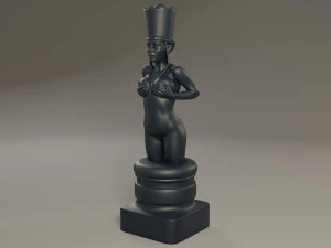 rainha feminina de xadrez preto Modelo de Impressão 3D