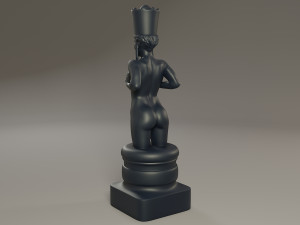 black chess female queen 3D Baskı Modeli
