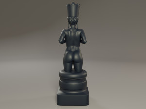 black chess female queen 3D Baskı Modeli