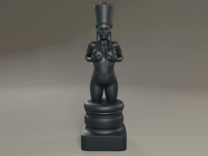 rainha feminina de xadrez preto Modelo de Impressão 3D