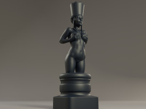 black chess female queen 3D Baskı Modeli