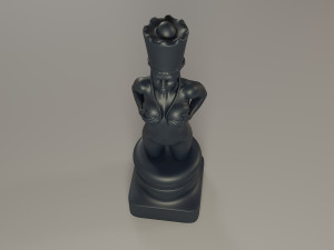 black chess female queen 3D Baskı Modeli