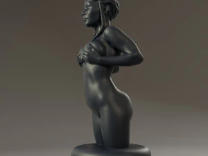 rainha feminina de xadrez preto Modelo de Impressão 3D