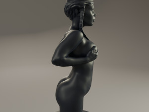 black chess female queen 3D Baskı Modeli