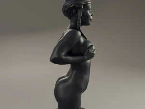 rainha feminina de xadrez preto Modelo de Impressão 3D