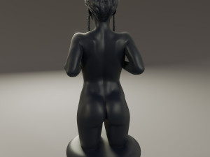 black chess female queen 3D Baskı Modeli