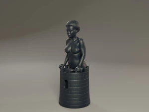 black chess female rook 3D Print Model