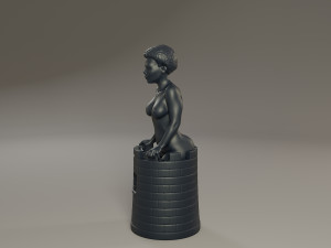 black chess female rook 3D Baskı Modeli