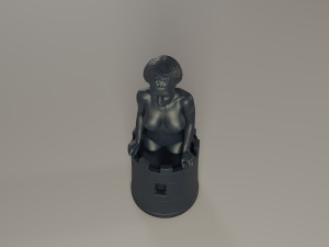 black chess female rook 3D Baskı Modeli