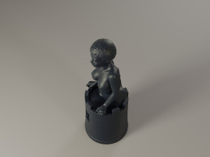 black chess female rook 3D Baskı Modeli