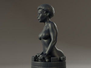 black chess female rook 3D Baskı Modeli