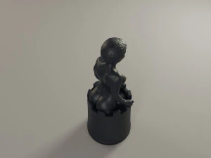 black chess female rook 3D Print Model