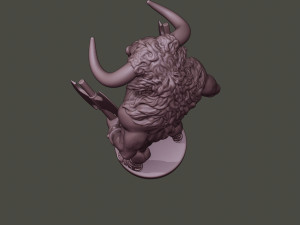 minotaur warrior stand two axes 3D-Druckmodell