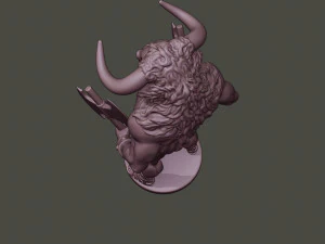 minotaur warrior stand two axes 3D Print Model