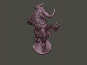 minotaur warrior stand two axes 3D-Druckmodell