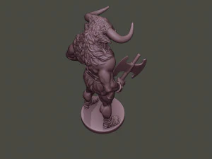 minotaur warrior stand two axes 3D Print Model