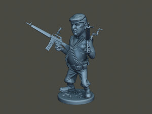 donald trump ramboman 3D 打印模型
