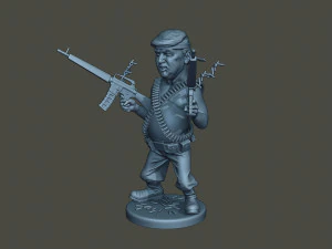 donald trump ramboman 3D Print Model