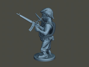 donald trump ramboman 3D 打印模型