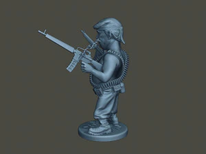 donald trump ramboman 3D Print Model