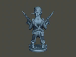 donald trump ramboman 3D Print Model