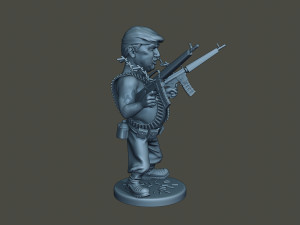 donald trump ramboman 3D 打印模型