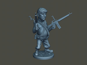 donald trump ramboman 3D 打印模型