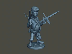 donald trump ramboman 3D Print Model