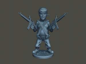 donald trump ramboman 3D 打印模型