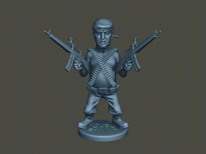 donald trump ramboman 3D Print Model
