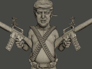donald trump ramboman 3D 打印模型