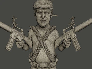 donald trump ramboman 3D Print Model