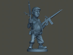 donald trump ramboman 3D 打印模型