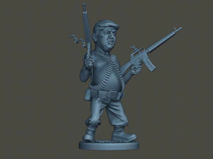 donald trump ramboman 3D Print Model