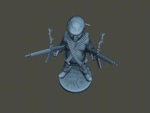 donald trump ramboman 3D Print Model