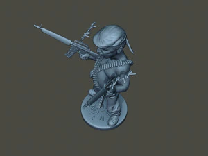 donald trump ramboman 3D Print Model